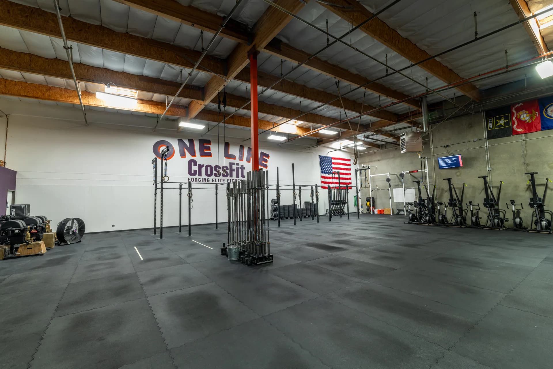 The open One Life CrossFit training floor in Santa Maria