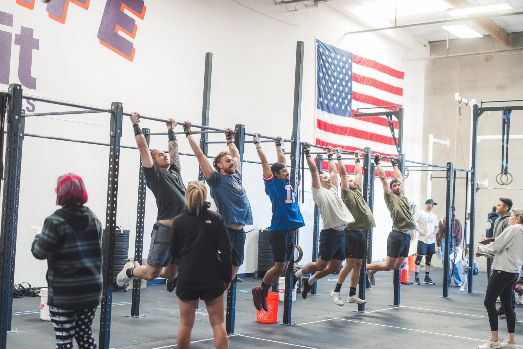 One Life members training together during a coached CrossFit class